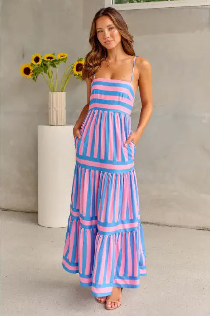 Striped Summer Maxi Dress