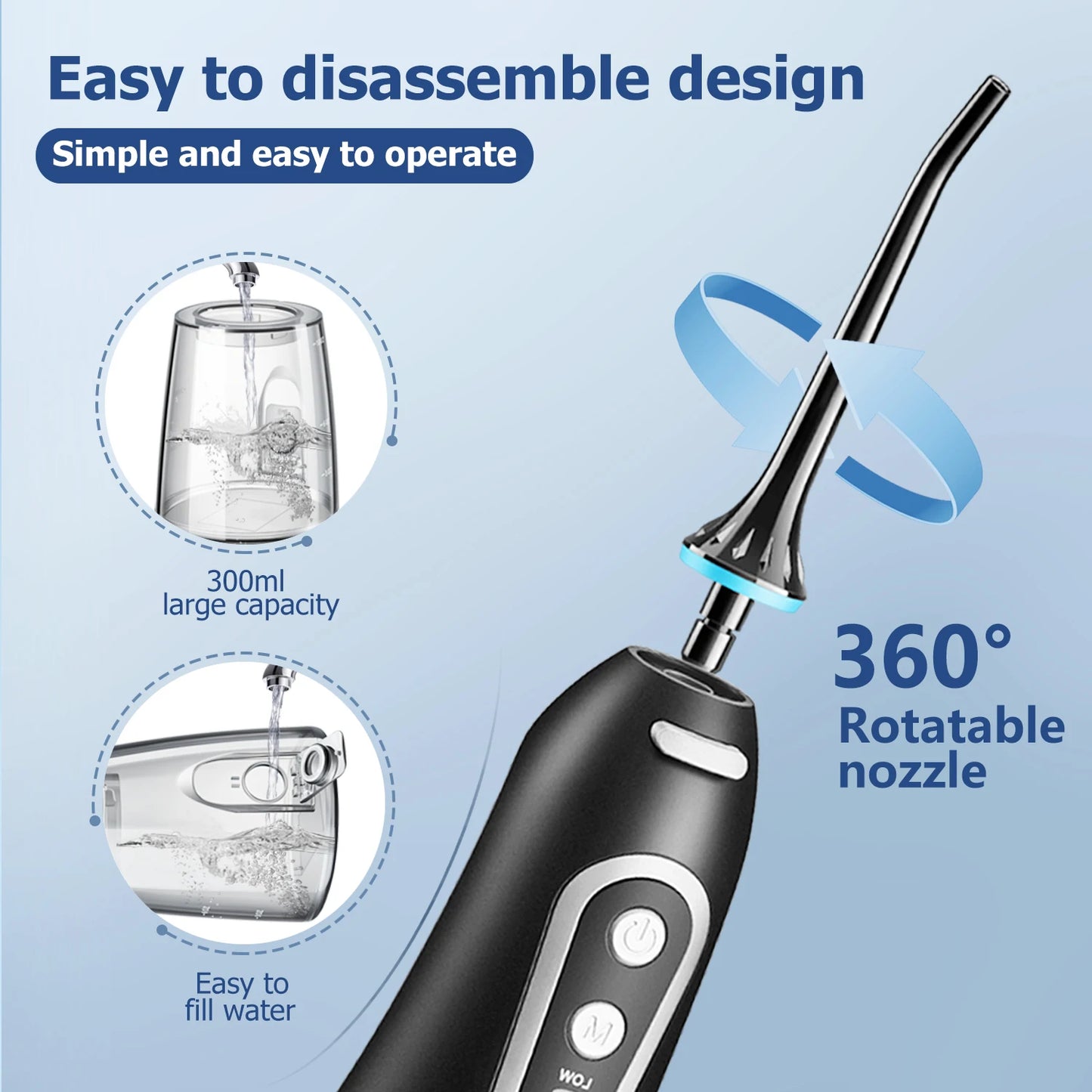 Oral Irrigator USB Rechargeable Water Flosser