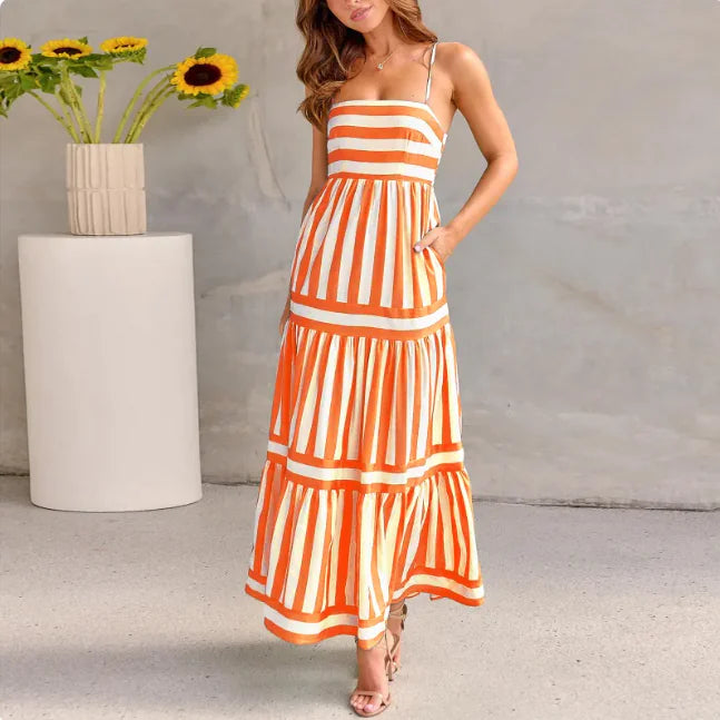 Striped Summer Maxi Dress