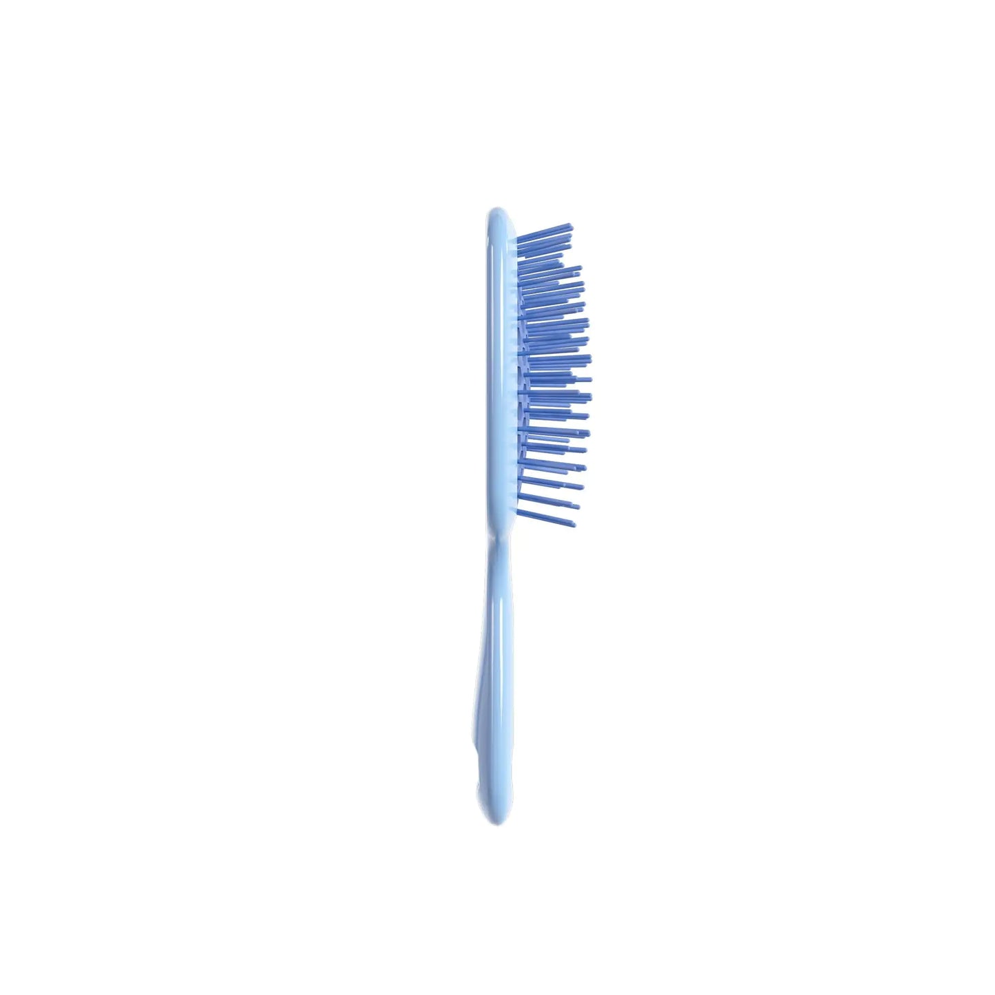 FHI Heat UNbrush Mini Detangler Brush for Pain-Free Brushing on All Wet or Dry Hair Types — Durable Duoflex Anti-Static Bristles, Lightweight Handle, Vented Mini Hair Brush Periwinkle Light Blue