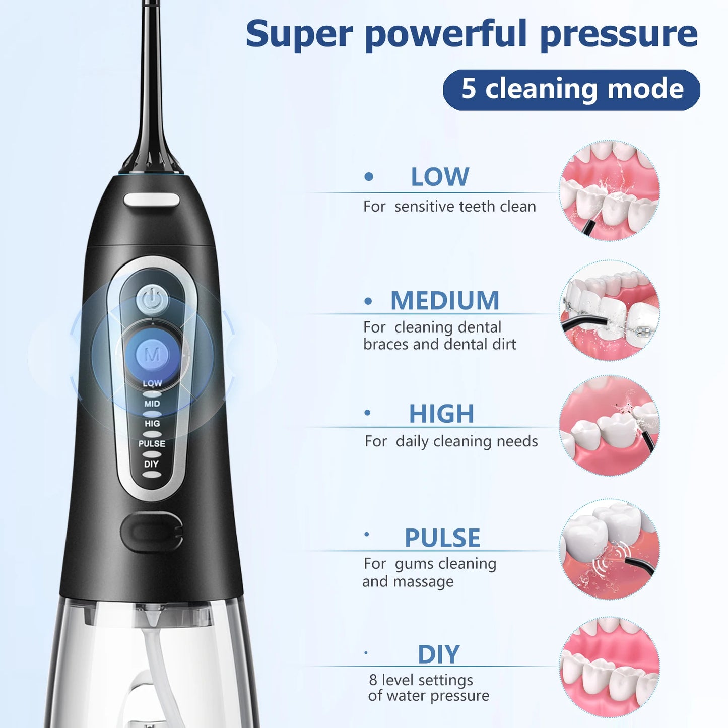 Oral Irrigator USB Rechargeable Water Flosser