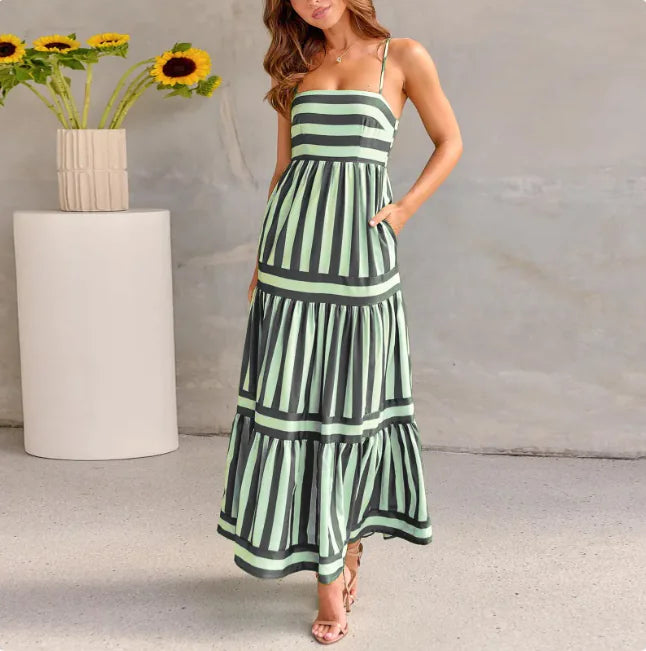 Striped Summer Maxi Dress