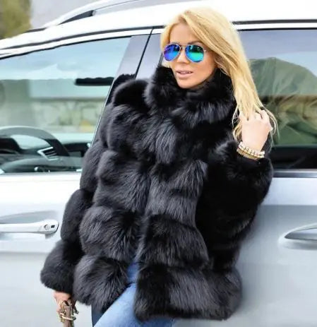 Faux fur coat